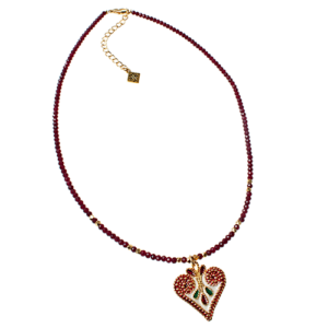 Holiday Heart Charm Necklace
