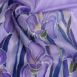 Irises silk scarf