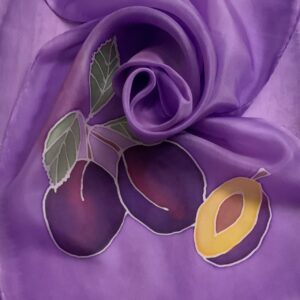 Silk scarf plums