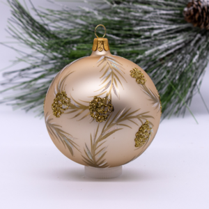 Golden Cones Ball Ornaments - Champaign Ball With Golden Cones