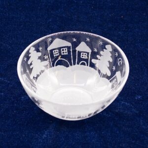 Winter Houses Engraved Glassware
