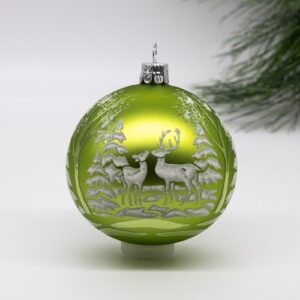 Ball Ornaments With Deer & Trees