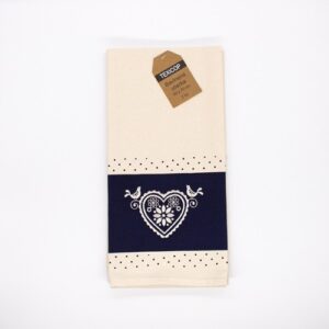 Embroidered Hearts Towel Set