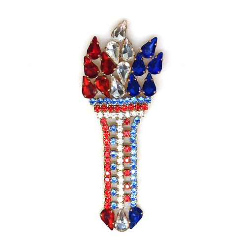 America 250 Custom Pin: Liberty Torch