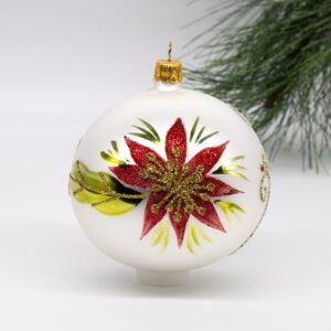 Red Poinsettia 4" Ornament