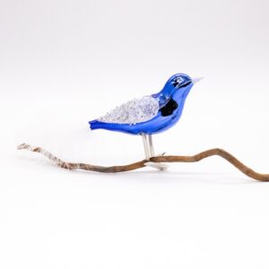 Blue Bird on Clip Ornament